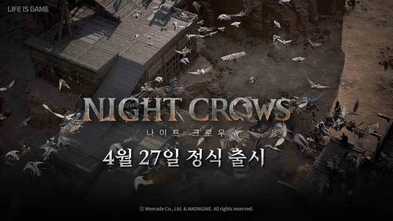 《Night Crows 夜鴉》4/27 韓國正式上線！千人廝殺＆滑翔翼陸空大戰帶來全新 PK 快感